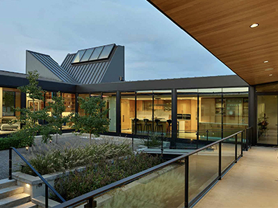 Modern residence with Mecho automated shades
