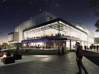 University building with Mecho automated shades